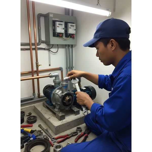 งานติดตั้งปั๊มน้ำใหม่